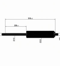 Dynamic Gas Springs for Horizontal Mounting – M6 | M8