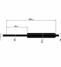 From 90mm ∼ Up to 375mm Length Gas Spring M6 Gas Strut Gas Pressure Damper