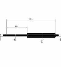 From 90mm ∼ Up to 375mm Length Gas Spring M6 Gas Strut Gas Pressure Damper
