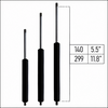 From 140mm ∼ Up to 299mm Length Gas Spring M6 Gas Strut Gas Pressure Damper