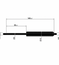 From 90mm ∼ Up to 375mm Length Gas Spring M6 Gas Strut Gas Pressure Damper