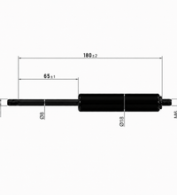 From 140mm ∼ Up to 299mm Length Gas Spring M6 Gas Strut Gas Pressure Damper