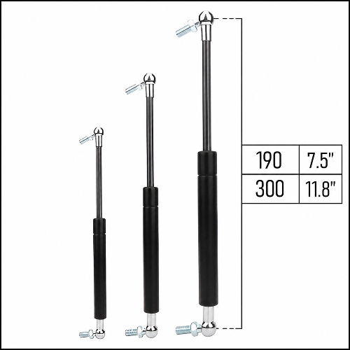 From 190mm ∼ Up to 300mm Length Gas Spring M6 Gas Strut Gas Pressure Damper with Ball Joint