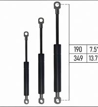 From 190mm ∼ Up to 325mm Length Gas Spring M8 Gas Strut Gas Pressure Damper with Eyelets