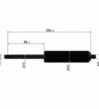 From 150mm ∼ Up to 299mm Length Gas Spring M8 Gas Strut Gas Pressure Damper