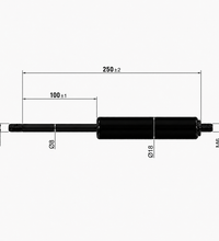 From 140mm ∼ Up to 299mm Length Gas Spring M6 Gas Strut Gas Pressure Damper