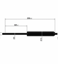 From 90mm ∼ Up to 375mm Length Gas Spring M6 Gas Strut Gas Pressure Damper