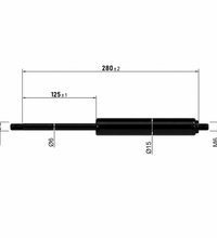 From 90mm ∼ Up to 375mm Length Gas Spring M6 Gas Strut Gas Pressure Damper