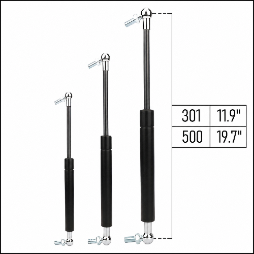 From 301mm ∼ Up to 500mm Length Gas Spring M6 Gas Strut Gas Pressure Damper with Ball Joint