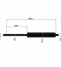 From 90mm ∼ Up to 375mm Length Gas Spring M6 Gas Strut Gas Pressure Damper