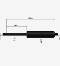 From 300mm ∼ Up to 399mm Length Gas Spring M8 Gas Strut Gas Pressure Damper