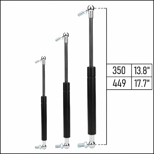 From 350mm ∼ Up to 449mm Length Gas Spring M8 Gas Strut Gas Pressure Damper with Ball Joint
