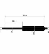 From 300mm ∼ Up to 450mm Length Gas Spring M6 Gas Strut Gas Pressure Damper