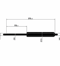 From 90mm ∼ Up to 375mm Length Gas Spring M6 Gas Strut Gas Pressure Damper