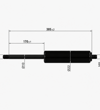From 300mm ∼ Up to 399mm Length Gas Spring M8 Gas Strut Gas Pressure Damper