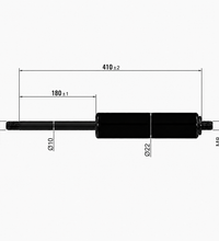 From 400mm ∼ Up to 499mm Length Gas Spring M8 Gas Strut Gas Pressure Damper