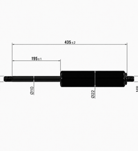 From 400mm ∼ Up to 499mm Length Gas Spring M8 Gas Strut Gas Pressure Damper