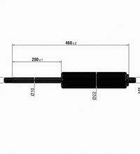 From 400mm ∼ Up to 499mm Length Gas Spring M8 Gas Strut Gas Pressure Damper