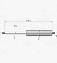 Gas Spring Gas Strut Gas Pressure Damper Made of Stainless Steel from 500mm to 650mm