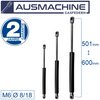 From 501mm ∼ Up to 600mm Length Gas Spring M6 Gas Strut Gas Pressure Damper with Ball Socket