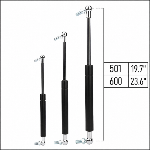 From 501mm ∼ Up to 601mm Length Gas Spring M6 Gas Strut Gas Pressure Damper with Ball Joint