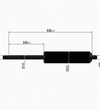 From 500mm ∼ Up to 599mm Length Gas Spring M8 Gas Strut Gas Pressure Damper