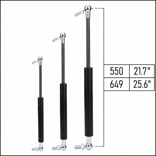 From 550mm ∼ Up to 649mm Length Gas Spring M8 Gas Strut Gas Pressure Damper with Ball Joint