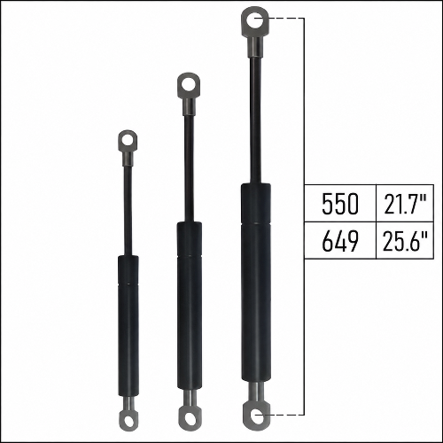 From 550mm ∼ Up to 625mm Length Gas Spring M8 Gas Strut Gas Pressure Damper with Eyelets