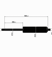 From 500mm ∼ Up to 599mm Length Gas Spring M8 Gas Strut Gas Pressure Damper