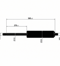 From 500mm ∼ Up to 599mm Length Gas Spring M8 Gas Strut Gas Pressure Damper
