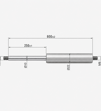 Gas Spring Gas Strut Gas Pressure Damper Made of Stainless Steel from 500mm to 650mm