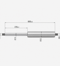 Gas Spring Gas Strut Gas Pressure Damper Made of Stainless Steel from 500mm to 650mm