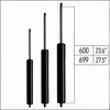 From 600mm ∼ Up to 699mm Length Gas Spring M8 Gas Strut  Gas Pressure Damper