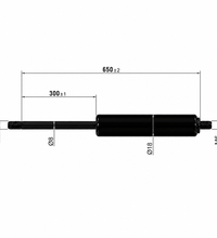 From 600mm ∼ Up to 700mm Length Gas Spring M6 Gas Strut Gas Pressure Damper