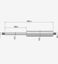 Gas Spring Gas Strut Gas Pressure Damper Made of Stainless Steel from 500mm to 650mm