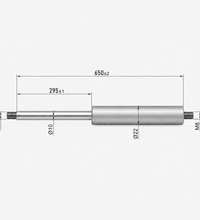 Gas Spring Gas Strut Gas Pressure Damper Made of Stainless Steel from 500mm to 650mm