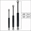 From 650mm ∼ Up to 725mm Length Gas Spring M8 Gas Strut Gas Pressure Damper with Eyelets