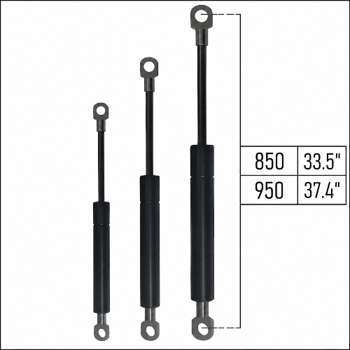 From 850mm ∼ Up to 950mm Length Gas Spring M8 Gas Strut Gas Pressure Damper with Eyelets