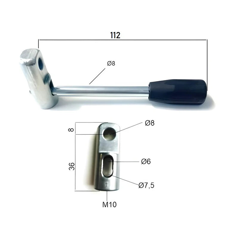 Lever Release with Mounting Hole for Lockable Gas Spring