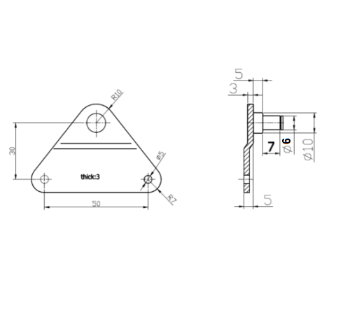 Fittings with Mandrel - Gas Spring Lift Support Mounting Side Bracket 6/8/10mm Ball Stud
