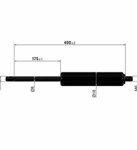 Dynamic Gas Springs for Horizontal Mounting – M6 | M8