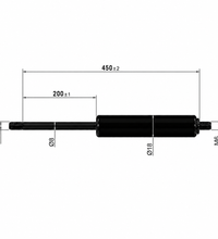 Dynamic Gas Springs for Horizontal Mounting – M6 | M8