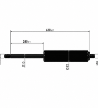 Dynamic Gas Springs for Horizontal Mounting – M6 | M8