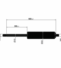 Dynamic Gas Springs for Horizontal Mounting – M6 | M8