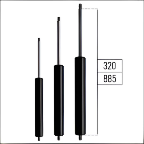 Dynamic Gas Springs for Horizontal Mounting – M6 | M8