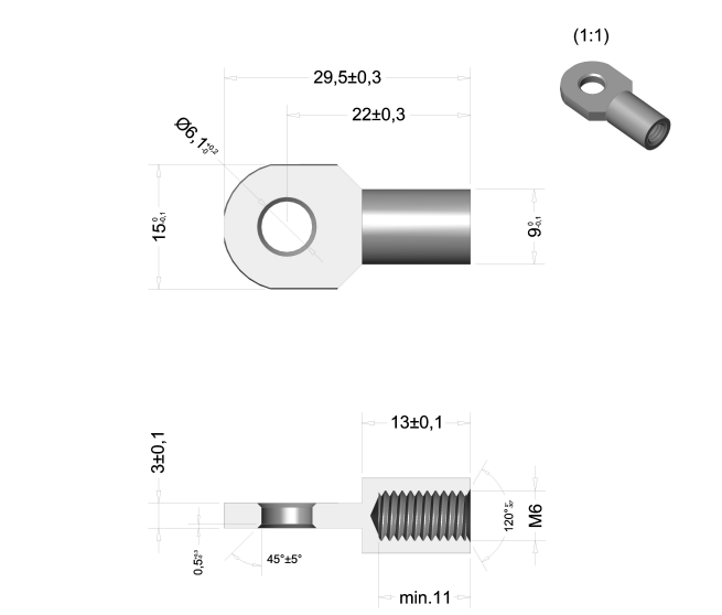 Eyelets Made of STAINLESS STEEL Eye Socket Eye Ring Connection Joint Eye for Gas Spring