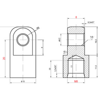 Eyelets Eye Socket 8-10mm Ring Width for Gas Spring Gas Strut Gas Pressure Dampers