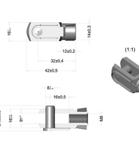 Stainless Clevis Fork Head for Gas Spring Gas Strut Gas Pressure Dampers