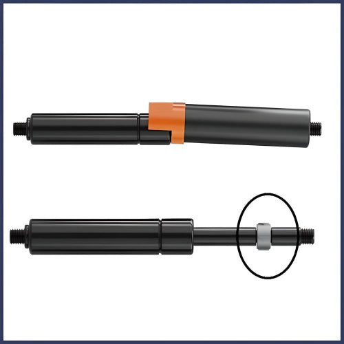 Gas Struts with Safety Locking Tube