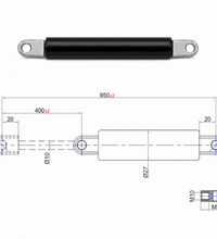 Traction Gas Spring with/without Valve – 600–2500 N